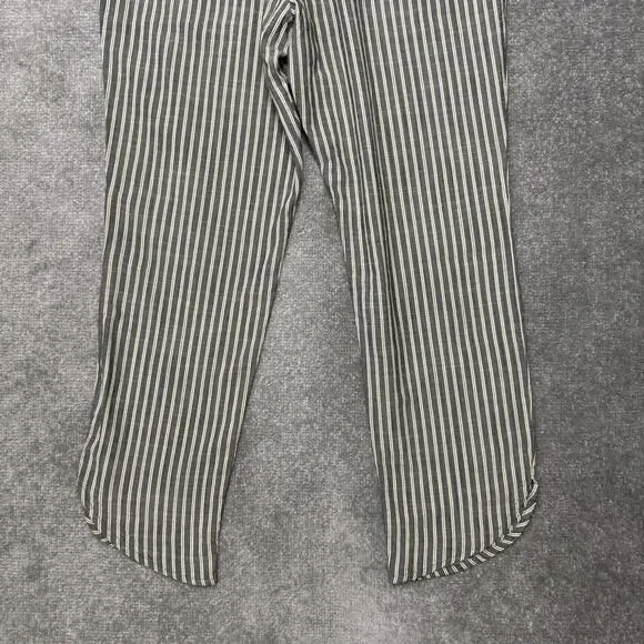 Marine Layer Pants Women Medium Black White Stripe Tencel Pull On Relaxed Casual - Picture 12 of 12